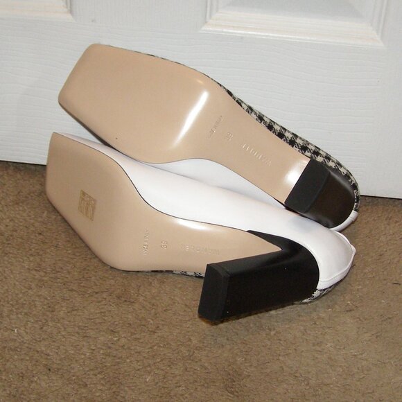 NIB size 39 WANDLER Isa Mixed Pattern Leather and Wool Ankle wrap pumps - Picture 14 of 16